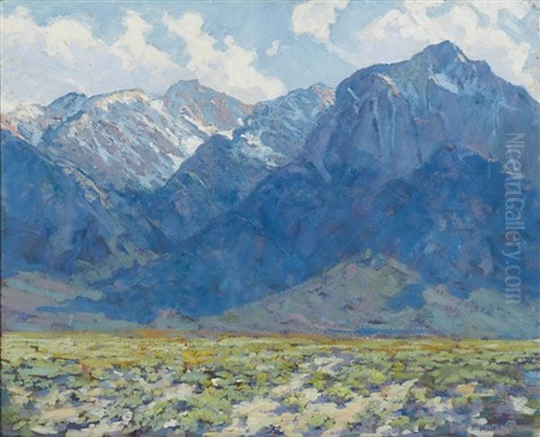 Mount Baxter From Owens Valley Oil Painting by Alson Skinner Clark