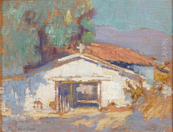 Pala Mission Oil Painting by Alson Skinner Clark