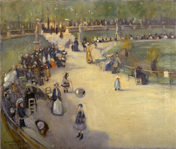 Jardin Du Luxembourg, Paris Oil Painting by Alson Skinner Clark