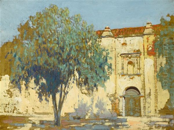 Portal, Mission San Gabriel Oil Painting by Alson Skinner Clark