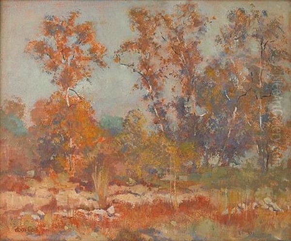 In The Bed Of The Arroyo, Pasadena Oil Painting by Alson Skinner Clark