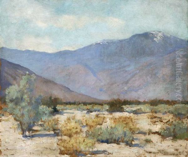 Mt. Baldy And West Baldy From San Antonio Creek Oil Painting by Alson Skinner Clark