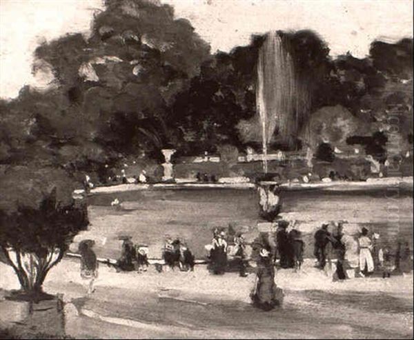 Luxembourg Gardens Oil Painting by Alson Skinner Clark