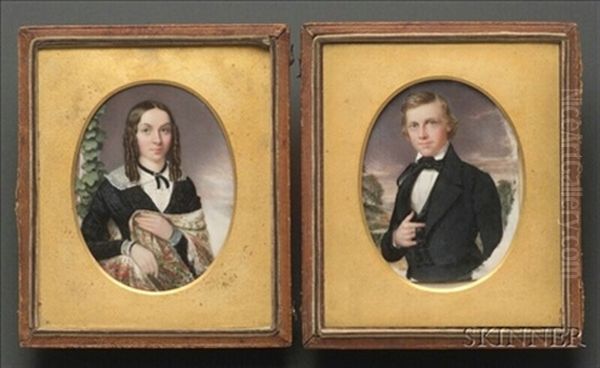 Portrait Of Oliver S. Sanford (+ Portrait Of Martha Sanford; Pair) Oil Painting by Alvan Clark