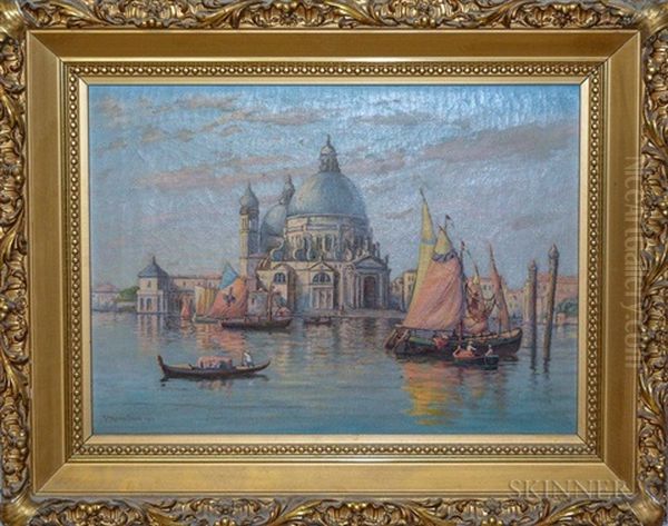 Palladio's Church, Venice Oil Painting by C. Myron Clark