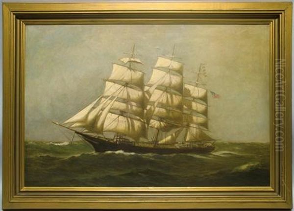 Clipper Oil Painting by C. Myron Clark