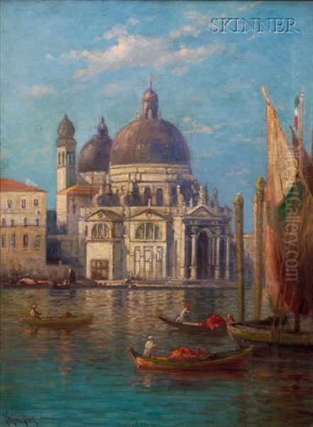 Chiesa Santa Maria Della Salute Oil Painting by C. Myron Clark