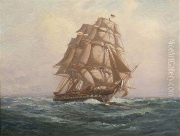 On The Open Seas Oil Painting by C. Myron Clark