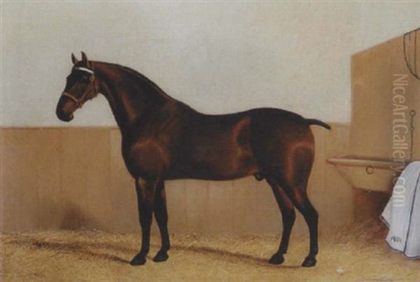 Pferd Im Stall Oil Painting by Frederick Albert Clark