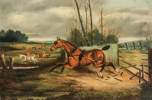 Breaking Away From The Hunt And Running Free: Two Works Oil Painting by James Clark