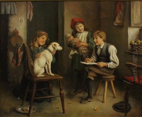 The Young Artist Oil Painting by Joseph Clark