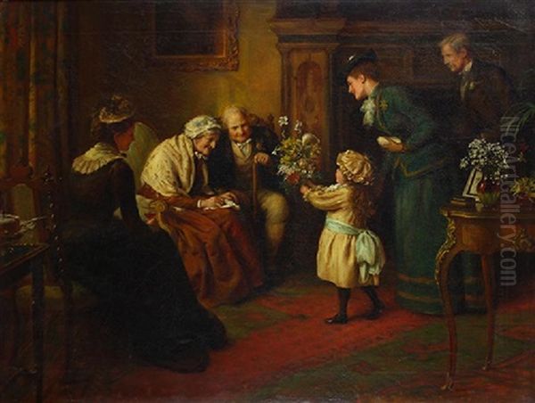 The Golden Wedding Oil Painting by Joseph Clark