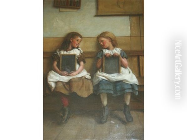 Classroom Confidences Oil Painting by Joseph Clark