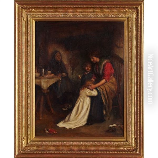 Motherly Comfort Oil Painting by Joseph Clark