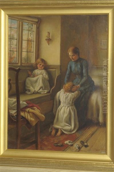 Bedtime Oil Painting by Joseph Clark