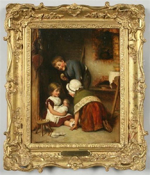 Playing Doctors Oil Painting by Joseph Clark