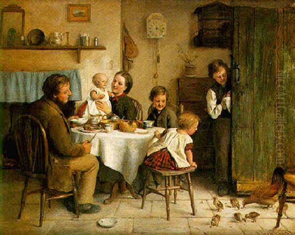 Crumbs From A Poor Man's Table Oil Painting by Joseph Clark