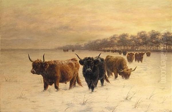 Through The Snow Oil Painting by Joseph Dixon Clark