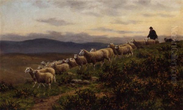 Herding The Flock Oil Painting by Joseph Dixon Clark