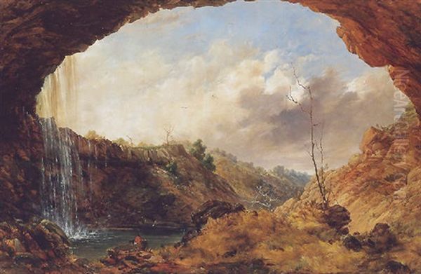 Falls On The Wannon Oil Painting by Thomas Clark