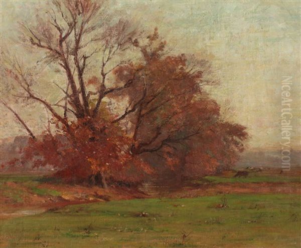 Autumnal Landscape Oil Painting by Walter Clark