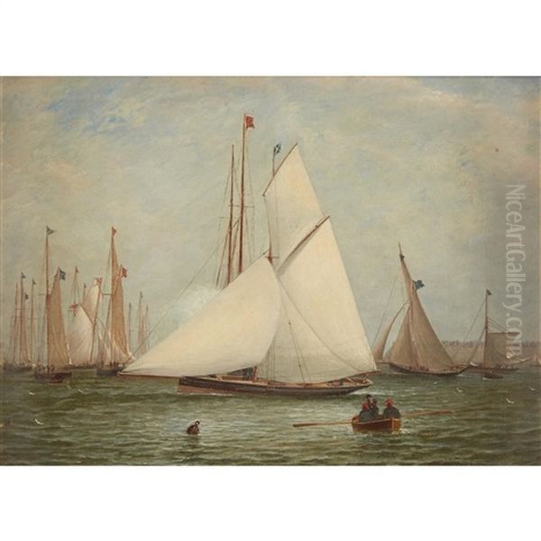 The Finishing Gun - A Regatta Of The Royal Clyde Yacht Club by William Clark