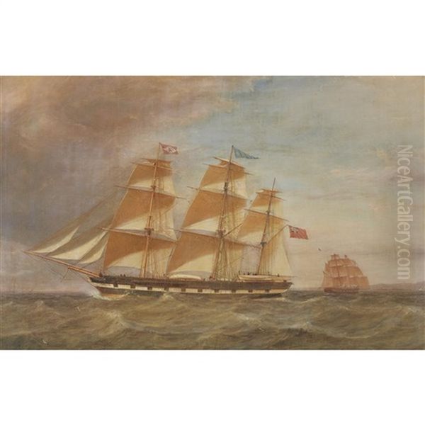 The John Kerr Co's. Agnes Taylor Outward Bound From The Clyde Oil Painting by William Clark