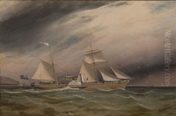 Deux Mats En Mer Oil Painting by William Clark