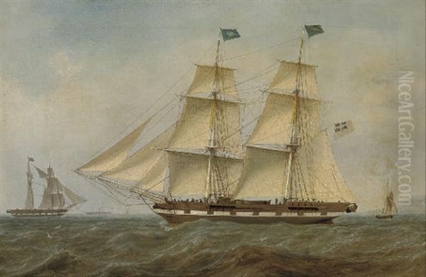 Trading Schooners In The Firth Of Clyde by William Clark