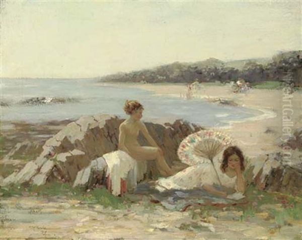 On The Sands Oil Painting by William Hannah Clarke