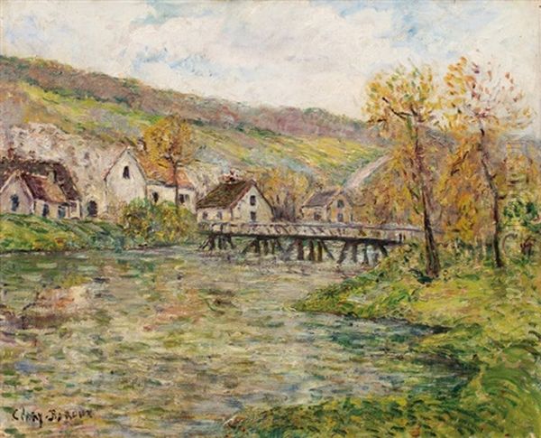 Pont De Merey-sur-eure Oil Painting by Adolphe Clary-Baroux