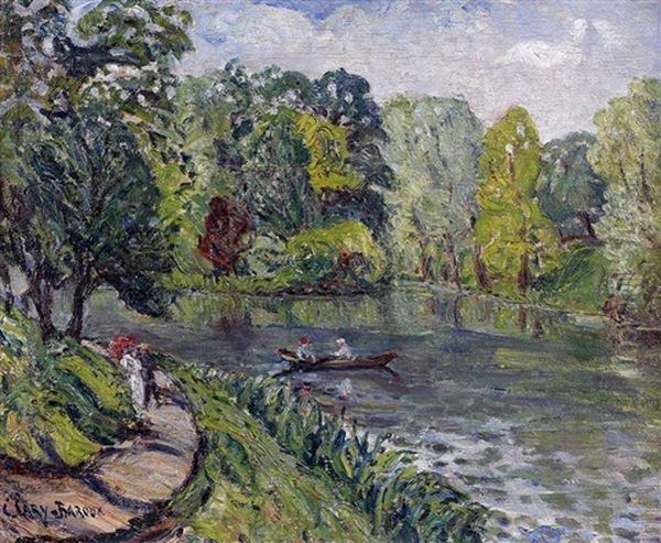 Lac Inferieur Du Bois De Boulogne Oil Painting by Adolphe Clary-Baroux