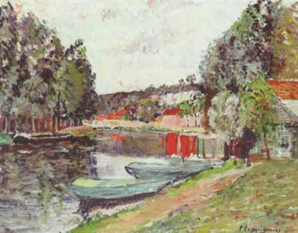 Moret Sur Loing Oil Painting by Adolphe Clary-Baroux