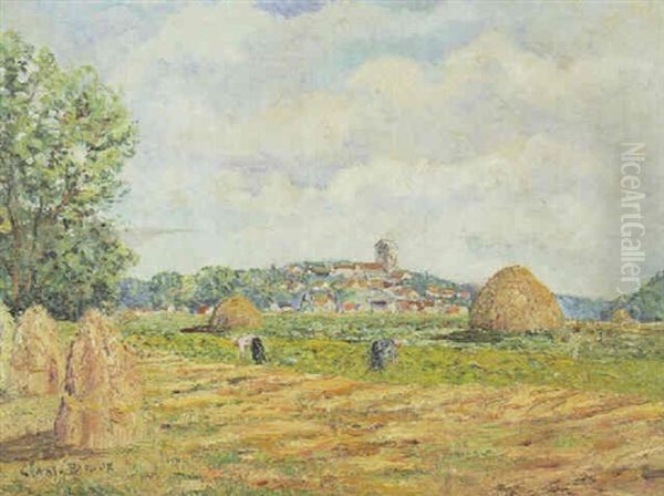 Paysage De Fenaison Oil Painting by Adolphe Clary-Baroux