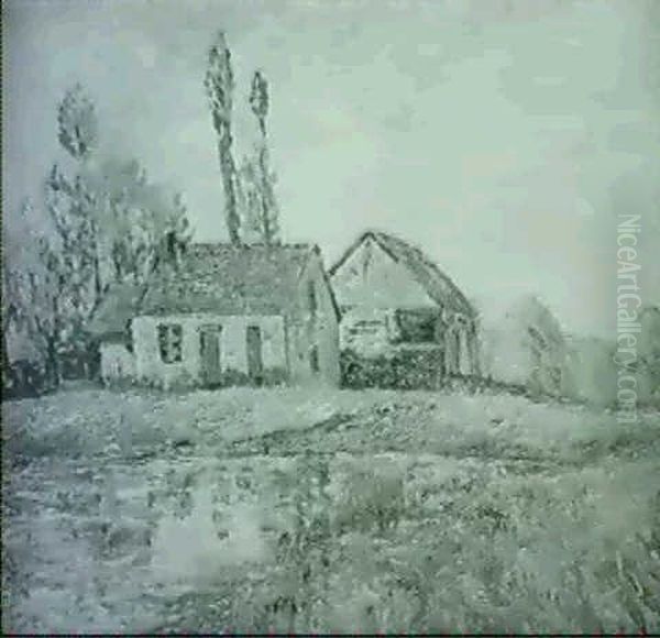 Landskab Med Huse Oil Painting by Adolphe Clary-Baroux