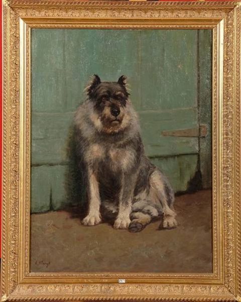 Portrait D'un Chien Oil Painting by Alexandre Clarys