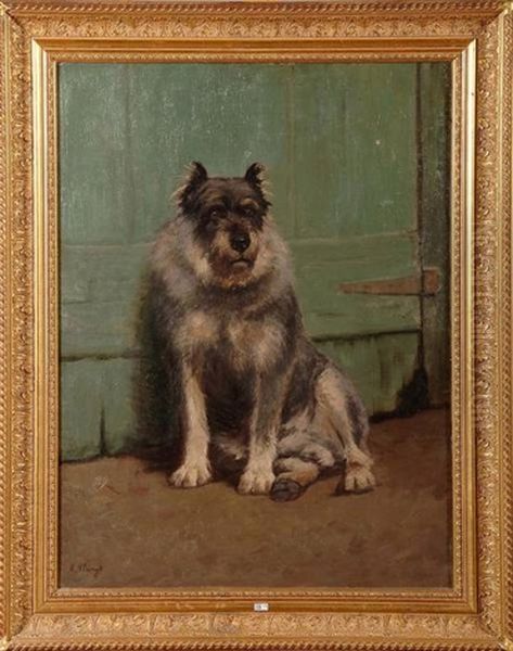 Portrait De Chien Oil Painting by Alexandre Clarys