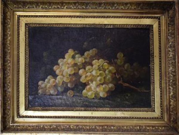 Nature Morte A La Grappe De Raisins Oil Painting by Eugene Claude