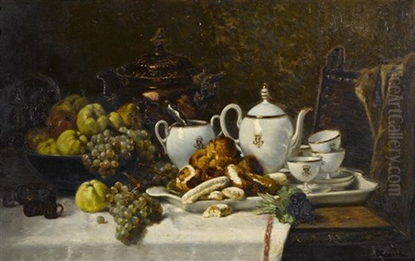 Le Lunch Oil Painting by Eugene Claude