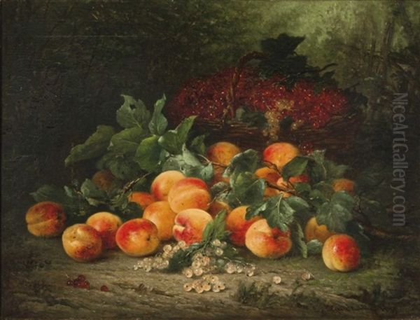 Nature Morte Au Groseilles Et Abricots Oil Painting by Eugene Claude