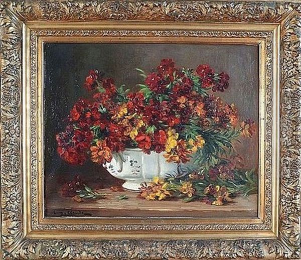 Nature Morte Au Bouquet (+ Nature Morte Aux Figues; 2 Works) Oil Painting by Eugene Claude