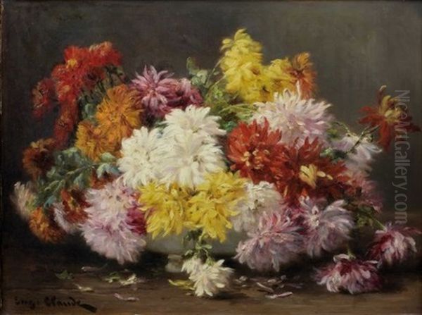 Bouquet De Dahlias Oil Painting by Eugene Claude