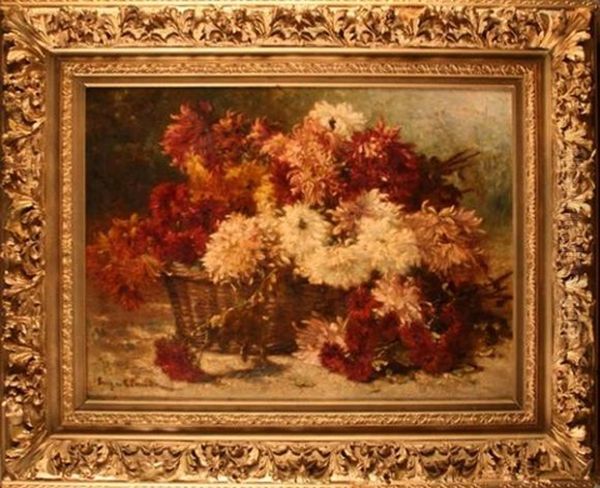 Bouquet De Dahlias Oil Painting by Eugene Claude