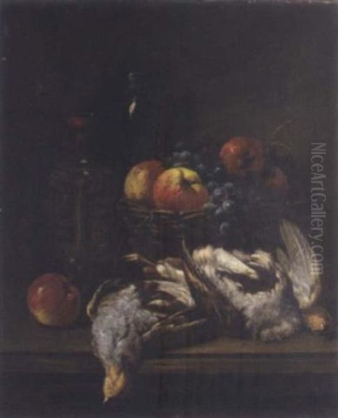 Still Life Of Game And Fruit Oil Painting by Eugene Claude