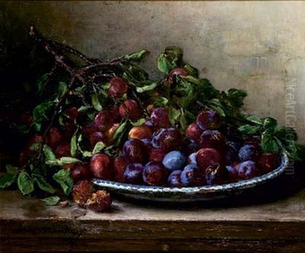 Le Plat De Prunes Oil Painting by Eugene Claude