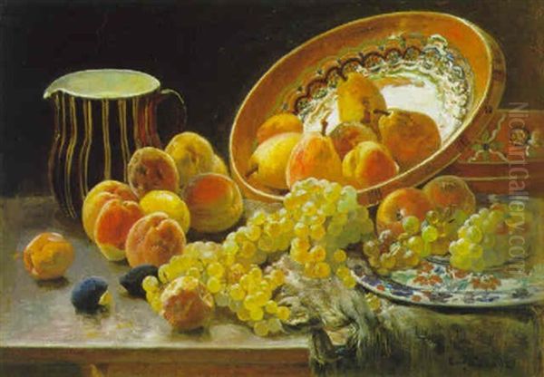 Obststilleben Oil Painting by Eugene Claude