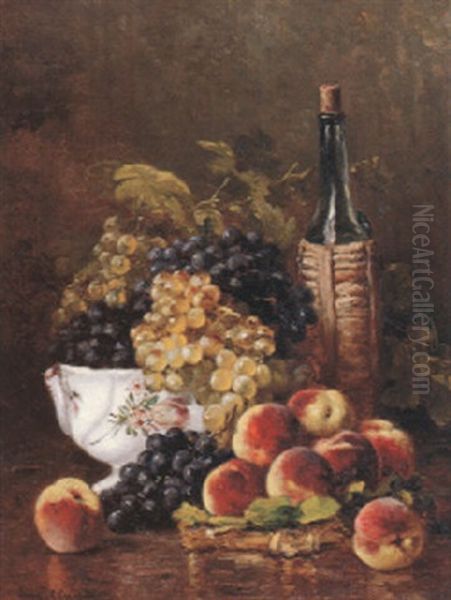 Coupe De Fruits Et Vin Oil Painting by Eugene Claude