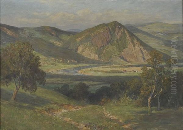 Bohmische Landschaft Am Oberlauf Der Elbe by Wilhelm Ludwig Heinrich Claudius