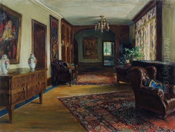 Norddeutsches Interieur Oil Painting by Wilhelm Ludwig Heinrich Claudius