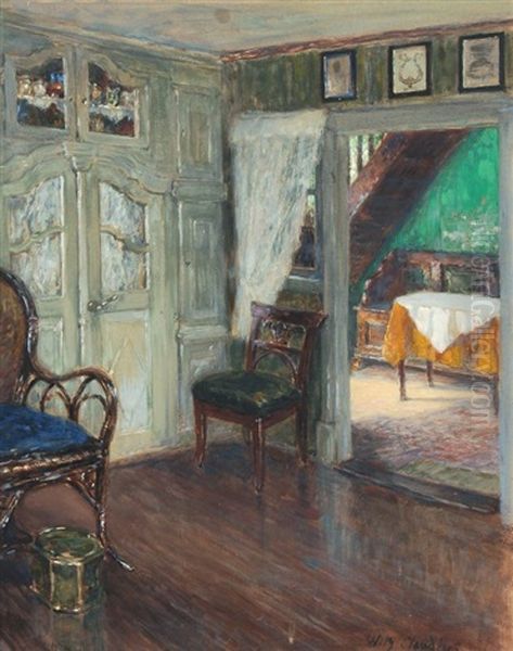 Norddeutsches Interieur Oil Painting by Wilhelm Ludwig Heinrich Claudius